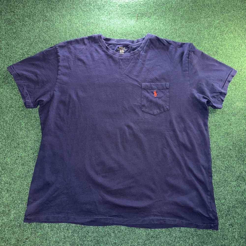 Polo Ralph Lauren Pocket T Shirt Men's XL Navy Blue T